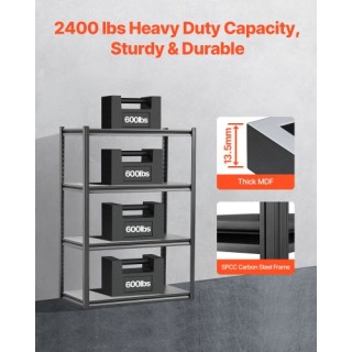 VEVOR Ράφια Αποθήκευσης 4 Επιπέδων 20 Β x 40 Π x 57 Υ για Γκαράζ JS... VEVOR Ράφια Αποθήκευσης 4 Επιπέδων 20 Β x 40 Π x 57 Υ για Γκαράζ JS...