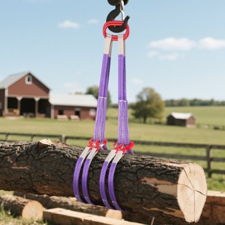 VEVOR Διπλοί Ιμάντες Ανύψωσης από Πολυεστέρα με Γάντζους, Δύο Τόνων...