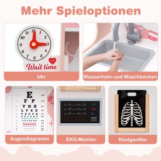 Costway Ροζ Ξύλινο Ιατρικό Σετ με Ιατρικά Όργανα & 24 Αξεσουάρ για... Costway Ροζ Ξύλινο Ιατρικό Σετ με Ιατρικά Όργανα & 24 Αξεσουάρ για...