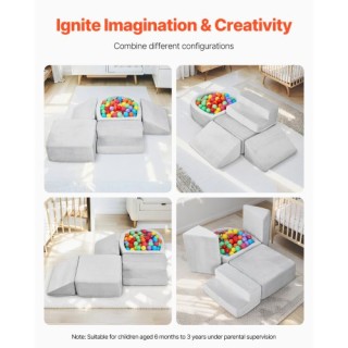 VEVOR Παιχνίδια Αναρρίχησης: Σετ 5 Αφρώδη Μπλοκ με Μπαλοπισίνα για ... VEVOR Παιχνίδια Αναρρίχησης: Σετ 5 Αφρώδη Μπλοκ με Μπαλοπισίνα για ...