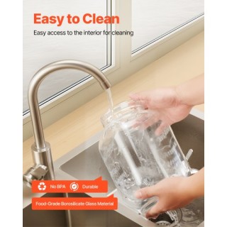 VEVOR Γυάλινος Διανεμητής Ποτών 3.8L με Βάση 2 Τεμάχια για Πάρτι YL...