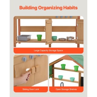 VEVOR Παιδική Ξύλινη Κουζίνα Λάσπης Εξωτερικού Χώρου για Παιχνίδι Ρ... VEVOR Παιδική Ξύλινη Κουζίνα Λάσπης Εξωτερικού Χώρου για Παιχνίδι Ρ...