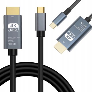 Verk Group Καλώδιο Προσαρμογέα USB-C σε HDMI 4K 1.8m  Ιδανικό για Μ...