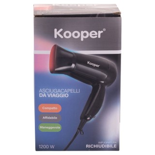 Kooper Πτυσσόμενο πιστολάκι ταξιδιού 2 ταχυτήτων 1200 W μαύρο Koope...