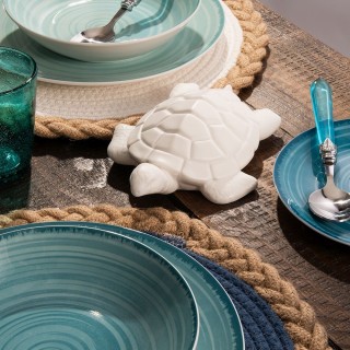 Villa dEste Home Διακοσμητική Θαλάσσια Χελώνα LED από Κεραμικό 185x...