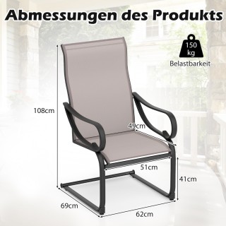 Costway Σετ 2 Κουνιστές Καρέκλες Εξωτερικού Χώρου με Μεταλλικό Σκελ... Costway Σετ 2 Κουνιστές Καρέκλες Εξωτερικού Χώρου με Μεταλλικό Σκελ...