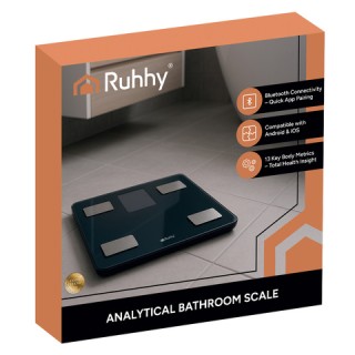 Ruhhy Ηλεκτρονική Ζυγαριά Μπάνιου με Ανάλυση Σώματος έως 226kg με Σ...