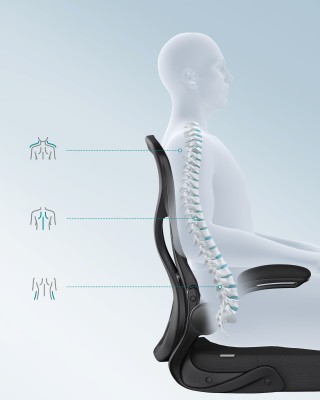 SONGMICS Εργονομική Καρέκλα Γραφείου Με Δίχτυ, Περιστρεφόμενη με Υπ...