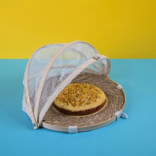 Villa dEste Home Στρογγυλό Κάλυμμα Τροφίμων Μικρό από Ψάθα και Μπαμ...