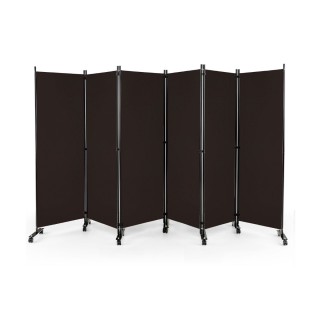 Πτυσσόμενο Διαχωριστικό Χώρου 6 Τμημάτων με Ρόδες Κλειδώματος 334,5...