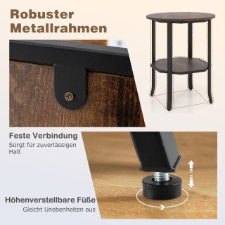 Costway Διπλός Στρογγυλός Βοηθητικός Τραπεζάκι με Αποθηκευτικό Χώρο... Costway Διπλός Στρογγυλός Βοηθητικός Τραπεζάκι με Αποθηκευτικό Χώρο...