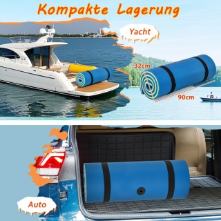 Costway Μπλε Πλωτό Στρώμα Νερού 220 x 90 x 4 εκ. OP70098BL