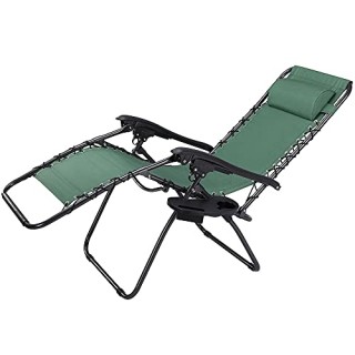 BAKAJI  Πτυσσόμενη Πολυθρόνα Κήπου Βαρύτητας Μηδέν από Ατσάλι και Ο...