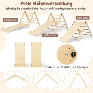 Costway Πολυλειτουργικό Σετ Αναρρίχησης για Παιδιά 7-σε-1 με Ράμπα ...