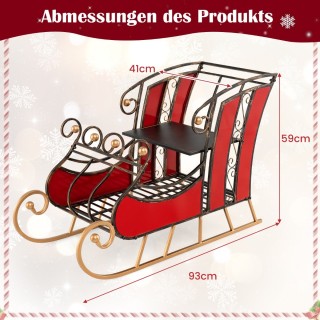 Costway Μεταλλικό Χριστουγεννιάτικο Έλκηθρο με Διπλή Αποθήκευση και... Costway Μεταλλικό Χριστουγεννιάτικο Έλκηθρο με Διπλή Αποθήκευση και...