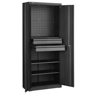 VEVOR Μεταλλική Ντουλάπα Αποθήκευσης με Ρυθμιζόμενα Ράφια, Συρτάρια...