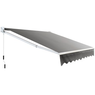 Costway Αλουμινένια Τέντα Σκίασης Βεράντας 295 x 250 cm Γκρι OP70368GR