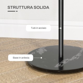 HOMCOM Αυτοστήριχτη Κρεμάστρα με 6 Γάντζους από Ατσάλι και Βάση από...