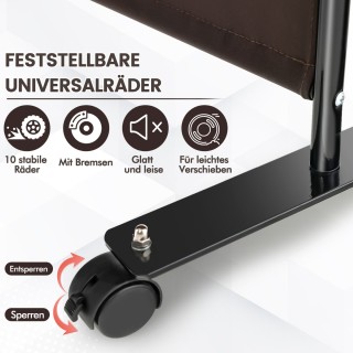 Costway 4-Πάνελ Πτυσσόμενο Διαχωριστικό Χώρου με Ρόδες και Μεταλλι... Costway 4-Πάνελ Πτυσσόμενο Διαχωριστικό Χώρου με Ρόδες και Μεταλλι...