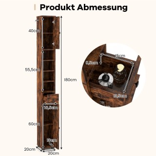 Costway Καμπίνα Μπάνιου με 2 Πόρτες & 1 Συρτάρι & Ρυθμιζόμενα Ράφια...