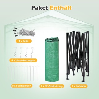 Costway Φορητό Θερμοκήπιο με Μεταλλικό Σκελετό και Παρατηρητήρια γι...