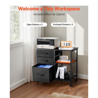 VEVOR Περιφερειακή Μεταλλική Ντουλάπα 75 x 40 x 68 cm με 3 Υφασμάτι...