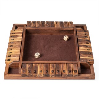 Costway Ξύλινο Επιτραπέζιο Παιχνίδι Shut the Box για 2-4 Παίκτες με...