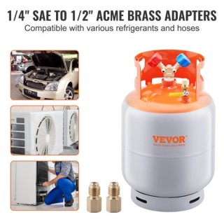 VEVOR  Δεξαμενή Ανάκτησης Ψυκτικού 30lb 400 PSI Y Βαλβίδα LMHSGWFDK...