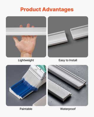 VEVOR Σετ Διακοσμητικών Στεφαλαιωτήρων Wainscoting - Ελαφριά Πολυστ... VEVOR Σετ Διακοσμητικών Στεφαλαιωτήρων Wainscoting - Ελαφριά Πολυστ...