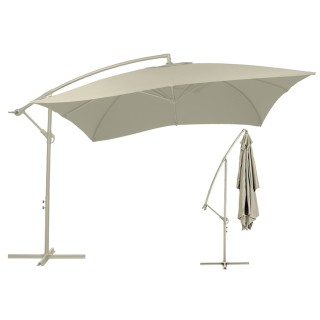 BAKAJI Κήπος Ομπρέλα 2x3 Μέτρα με Αποκεντρωμένο Κοντάρι, Άμμος, 8 Ε... BAKAJI Κήπος Ομπρέλα 2x3 Μέτρα με Αποκεντρωμένο Κοντάρι, Άμμος, 8 Ε...