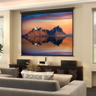 HOMCOM Οθόνη Προβολέα 120 Ρυθμιζόμενη με Στήριξη Οροφής και Τοίχου ...