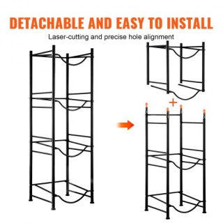 Ράφι Νερού VEVOR 4 Επιπέδων για 4 Μπουκάλια Μαύρο 5JLTZSSTSTZCF6NSEV0 Ράφι Νερού VEVOR 4 Επιπέδων για 4 Μπουκάλια Μαύρο 5JLTZSSTSTZCF6NSEV0