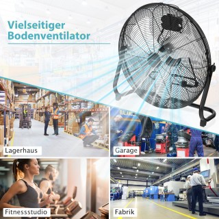 Costway Ανεμιστήρας δαπέδου 160W με 3 ταχύτητες, χρωμέ σχεδιασμό κ... Costway Ανεμιστήρας δαπέδου 160W με 3 ταχύτητες, χρωμέ σχεδιασμό κ...