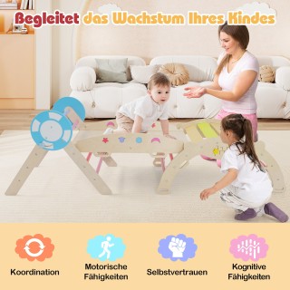 Costway Σετ Αναρρίχησης με Τσουλήθρα & Τόξο Αναρρίχησης & Σετ Δομικ...