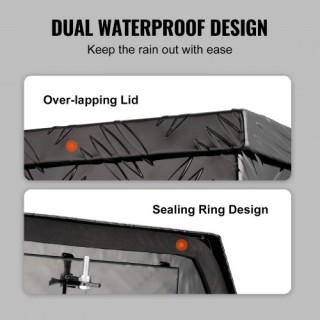 VEVOR Κουτί Ρυμουλκούμενου Αλουμινίου, Διαμαντένια Πλάκα, 29x16.2x1...