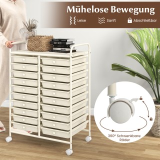 Costway Λευκός Τροχήλατος Μεταλλικός Διπλανός Κινητός Συρταριέρας μ... Costway Λευκός Τροχήλατος Μεταλλικός Διπλανός Κινητός Συρταριέρας μ...