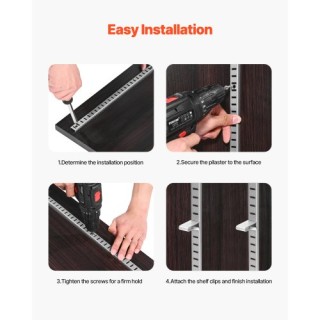 VEVOR Ρυθμιζόμενο Ράφι Τοίχου 36.3 ιντσών 6 Πακέτο HJGDHCDCGS6PYSNPQV0