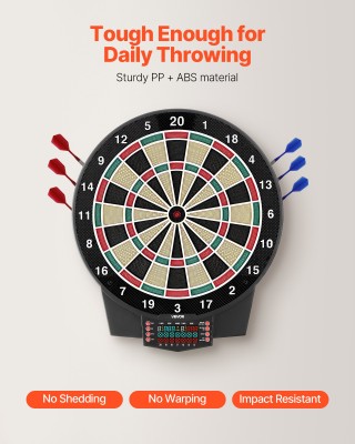 VEVOR Ηλεκτρονικός Στόχος Βελών με 43 Παιχνίδια & LCD Οθόνη DZFBB15...