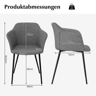 Costway  Μοντέρνα και Στιλάτη Καρέκλα Τραπεζαρίας με Λινό Κάθισμα κ...