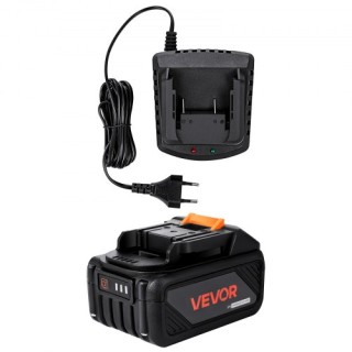 VEVOR Σετ Μπαταρίας και Φορτιστή 20V MAX 4.0 Ah Li-Ion Γρήγορη Φόρτ...