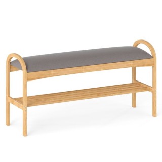 Costway Πάγκος Παπουτσιών 51 x 31 x 100,5 cm με Μαξιλαρωτό Κάθισμα ...