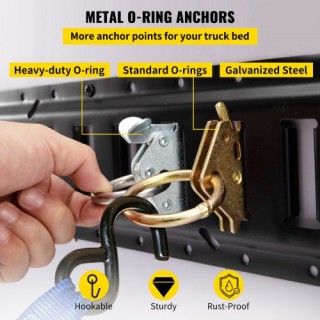 VEVOR  Σετ Δεσίματος E Track, 18 τεμ. 5FT, 4 Ράγες & Αξεσουάρ Ασφάλ...