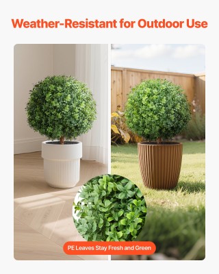 VEVOR Τεχνητά Τοπιάρια Δέντρα Boxwood με Σίδερο, 2 Τεμάχια - Ψεύτικ... VEVOR Τεχνητά Τοπιάρια Δέντρα Boxwood με Σίδερο, 2 Τεμάχια - Ψεύτικ...