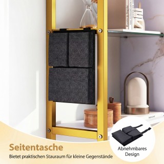 Costway Κρεμαστό ράφι τοίχου 6 επιπέδων με 8 γάντζους S και πλαϊνή ...