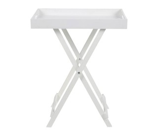 Ostaria Λευκό Πτυσσόμενο Τραπέζι Με Επιφάνεια Κουτί Χρώματος -35481