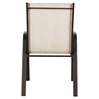 Galileo Εξωτερική καρέκλα με μπράτσα από ανθρακούχο χάλυβα, PVC και...