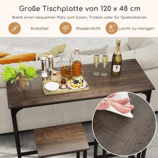 Costway Σετ Ψηλού Τραπεζιού 3 Τεμαχίων με Ρουστίκ Βιομηχανικό Στυλ ... Costway Σετ Ψηλού Τραπεζιού 3 Τεμαχίων με Ρουστίκ Βιομηχανικό Στυλ ...