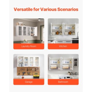 VEVOR Ντουλάπια Κουζίνας 2 Επιπέδων με 4 Πόρτες (Σετ 2) XYFJSM48INC...