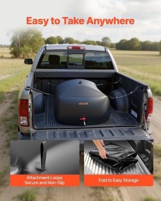 VEVOR Φορητή Δεξαμενή Νερού 330L, Αναδιπλούμενη και Ανθεκτική 1000D...