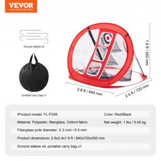 Δίχτυ Γκολφ VEVOR, Φορητό Δίχτυ Προπόνησης με Στόχο και Τσάντα Μετα... Δίχτυ Γκολφ VEVOR, Φορητό Δίχτυ Προπόνησης με Στόχο και Τσάντα Μετα...